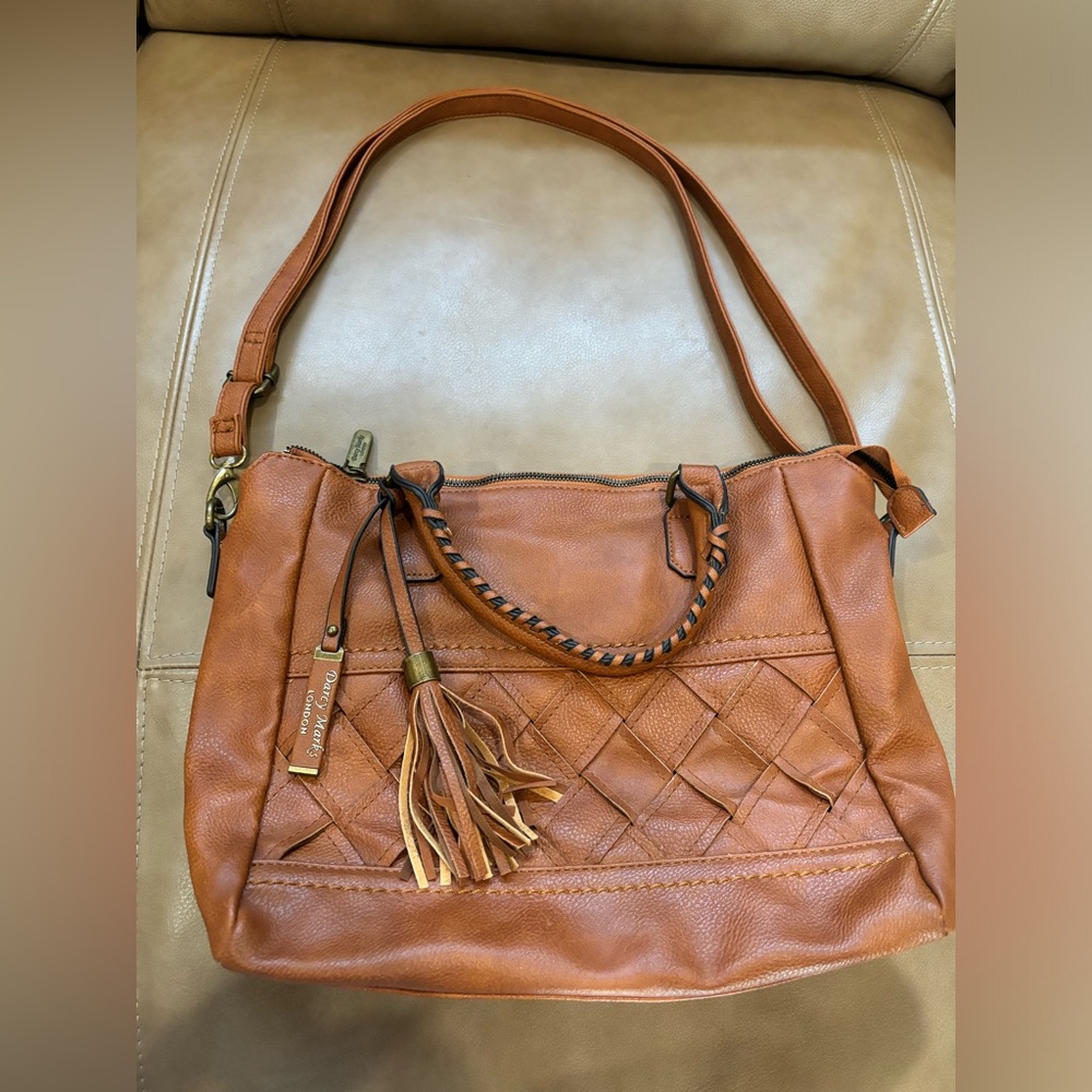 Darcy marks brown tote with cross body strap with coin purse